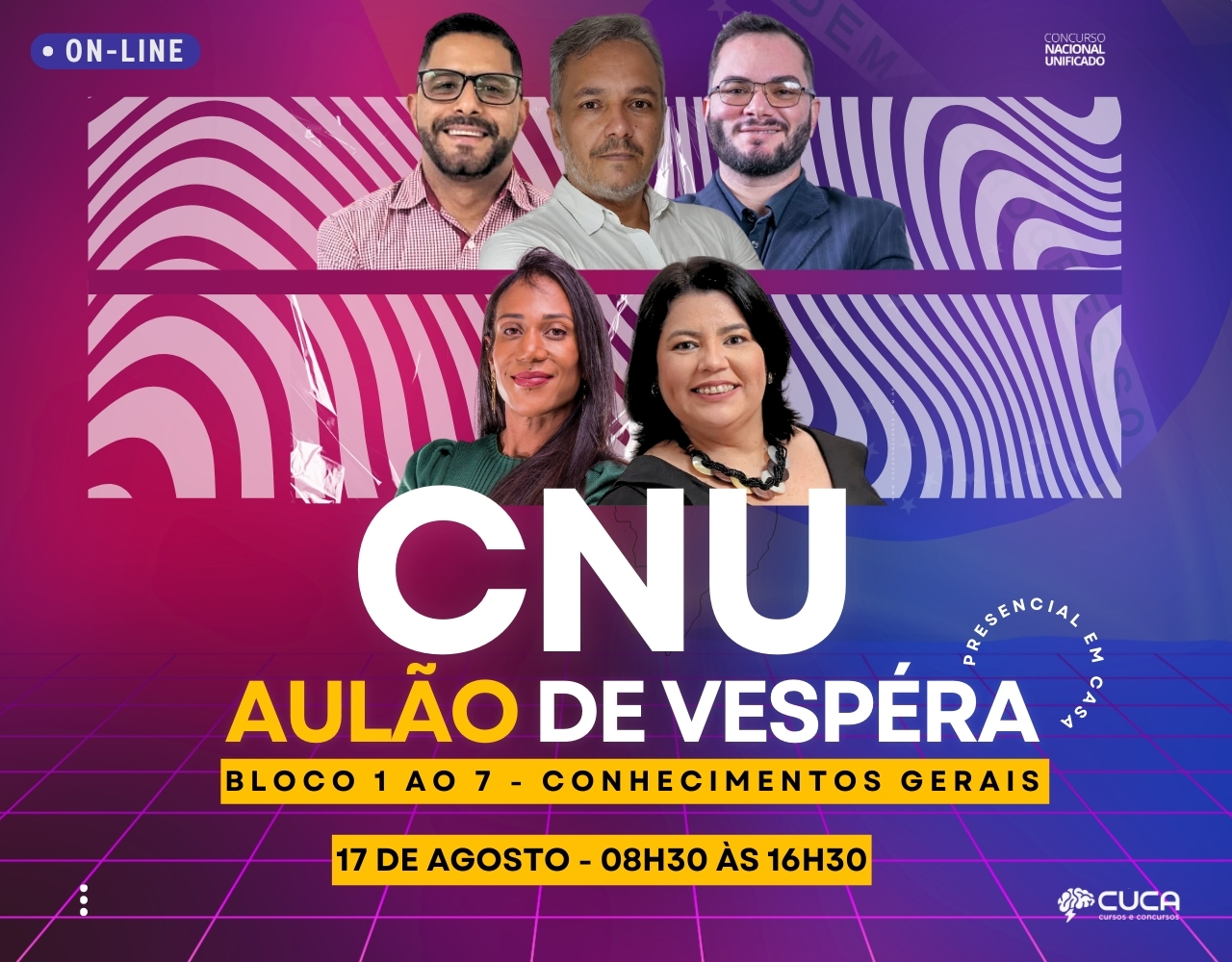 AULÃO DE VÉSPERA  CNU – Conhecimentos Gerais – Bloco 1 ao 7 | On-Line